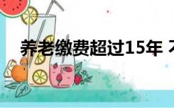 养老缴费超过15年 不到退休年龄 怎么办