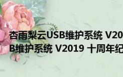 杏雨梨云USB维护系统 V2019 十周年纪念版（杏雨梨云USB维护系统 V2019 十周年纪念版功能简介）