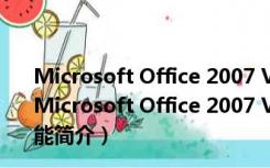 Microsoft Office 2007 V2.06 三合一全功能精简安装版（Microsoft Office 2007 V2.06 三合一全功能精简安装版功能简介）