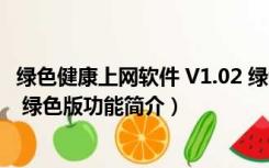 绿色健康上网软件 V1.02 绿色版（绿色健康上网软件 V1.02 绿色版功能简介）