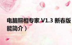 电脑照相专家 V1.3 新春版（电脑照相专家 V1.3 新春版功能简介）