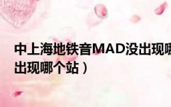 中上海地铁音MAD没出现哪个站（中上海地铁音mad中没出现哪个站）