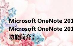 Microsoft OneNote 2017简体中文版 V16.1.2.1 官方版（Microsoft OneNote 2017简体中文版 V16.1.2.1 官方版功能简介）