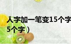 人字加一笔变15个字怎么读（人字加一笔变15个字）