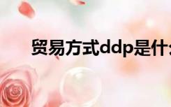 贸易方式ddp是什么意思（贸易方式）