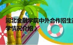 河北金融学院中外合作招生简章（河北金融学院中外合作办学情况介绍）