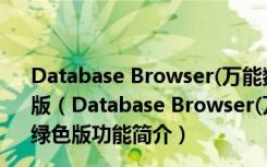 Database Browser(万能数据库查看器) V5.3.2.0 英文绿色版（Database Browser(万能数据库查看器) V5.3.2.0 英文绿色版功能简介）