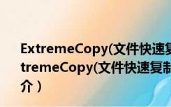 ExtremeCopy(文件快速复制工具) V2.3.4 官方最新版（ExtremeCopy(文件快速复制工具) V2.3.4 官方最新版功能简介）