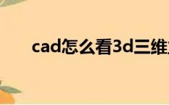 cad怎么看3d三维立体（cad怎么看）