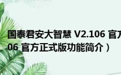 国泰君安大智慧 V2.106 官方正式版（国泰君安大智慧 V2.106 官方正式版功能简介）