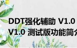 DDT强化辅助 V1.0 测试版（DDT强化辅助 V1.0 测试版功能简介）