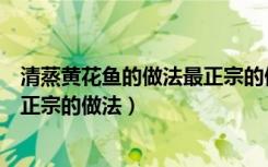 清蒸黄花鱼的做法最正宗的做法视频（清蒸黄花鱼的做法最正宗的做法）