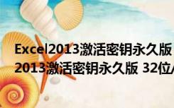 Excel2013激活密钥永久版 32位/64位 中文免费版（Excel2013激活密钥永久版 32位/64位 中文免费版功能简介）