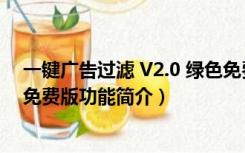 一键广告过滤 V2.0 绿色免费版（一键广告过滤 V2.0 绿色免费版功能简介）