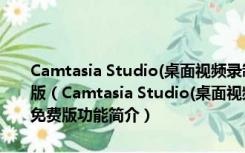 Camtasia Studio(桌面视频录制软件) V2021.0.12.33438 官方免费版（Camtasia Studio(桌面视频录制软件) V2021.0.12.33438 官方免费版功能简介）