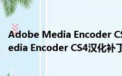 Adobe Media Encoder CS4汉化补丁 免费版（Adobe Media Encoder CS4汉化补丁 免费版功能简介）