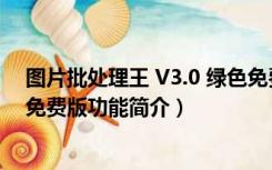 图片批处理王 V3.0 绿色免费版（图片批处理王 V3.0 绿色免费版功能简介）