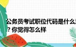 公务员考试职位代码是什么意思？你能说出这是什么位置吗？你觉得怎么样