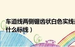 车道线两侧锯齿状白色实线是什么标线（锯齿状白色实线是什么标线）