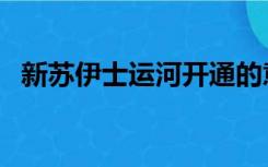 新苏伊士运河开通的意义（新苏伊士运河）