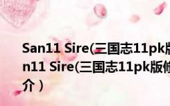 San11 Sire(三国志11pk版修改器) V1.26 绿色免费版（San11 Sire(三国志11pk版修改器) V1.26 绿色免费版功能简介）