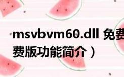 msvbvm60.dll 免费版（msvbvm60.dll 免费版功能简介）