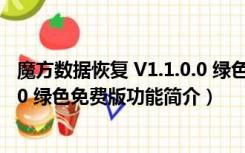 魔方数据恢复 V1.1.0.0 绿色免费版（魔方数据恢复 V1.1.0.0 绿色免费版功能简介）