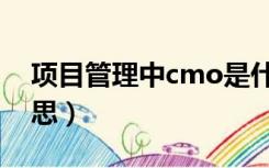 项目管理中cmo是什么意思（cmo是什么意思）