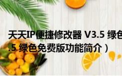 天天IP便捷修改器 V3.5 绿色免费版（天天IP便捷修改器 V3.5 绿色免费版功能简介）