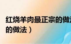 红烧羊肉最正宗的做法视频（红烧羊肉最正宗的做法）