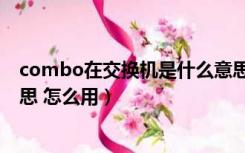 combo在交换机是什么意思中文（交换机combo是什么意思 怎么用）