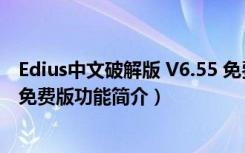 Edius中文破解版 V6.55 免费版（Edius中文破解版 V6.55 免费版功能简介）