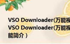 VSO Downloader(万能视频下载软件) V5.1.1.70 官方版（VSO Downloader(万能视频下载软件) V5.1.1.70 官方版功能简介）