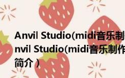 Anvil Studio(midi音乐制作软件) V2017.04.01 官方版（Anvil Studio(midi音乐制作软件) V2017.04.01 官方版功能简介）