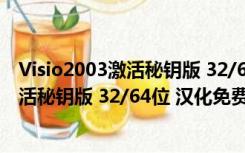 Visio2003激活秘钥版 32/64位 汉化免费版（Visio2003激活秘钥版 32/64位 汉化免费版功能简介）