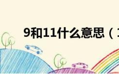 9和11什么意思（11世界9什么意思）