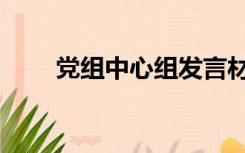 党组中心组发言材料（党组中心组）