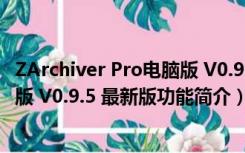 ZArchiver Pro电脑版 V0.9.5 最新版（ZArchiver Pro电脑版 V0.9.5 最新版功能简介）