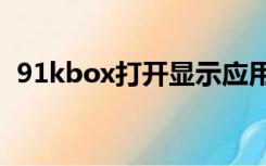 91kbox打开显示应用无法正常启动10系统