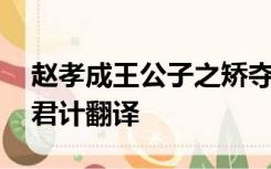 赵孝成王公子之矫夺晋鄙兵而存赵,乃与平原君计翻译