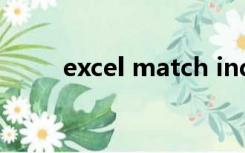 excel match index返回多个结果