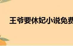 王爷要休妃小说免费阅读（王爷要休妃）