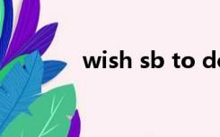 wish sb to do sth什么意思