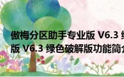 傲梅分区助手专业版 V6.3 绿色破解版（傲梅分区助手专业版 V6.3 绿色破解版功能简介）