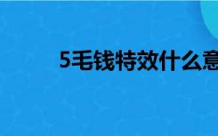 5毛钱特效什么意思（5毛钱特效）