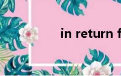 in return for等于什么