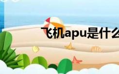 飞机apu是什么（apu是什么）