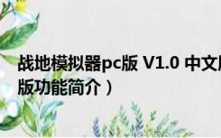 战地模拟器pc版 V1.0 中文版（战地模拟器pc版 V1.0 中文版功能简介）