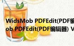 WidsMob PDFEdit(PDF编辑器) V3.0.1 中文版（WidsMob PDFEdit(PDF编辑器) V3.0.1 中文版功能简介）