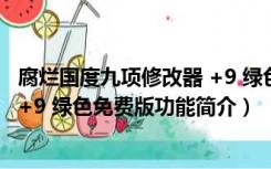 腐烂国度九项修改器 +9 绿色免费版（腐烂国度九项修改器 +9 绿色免费版功能简介）